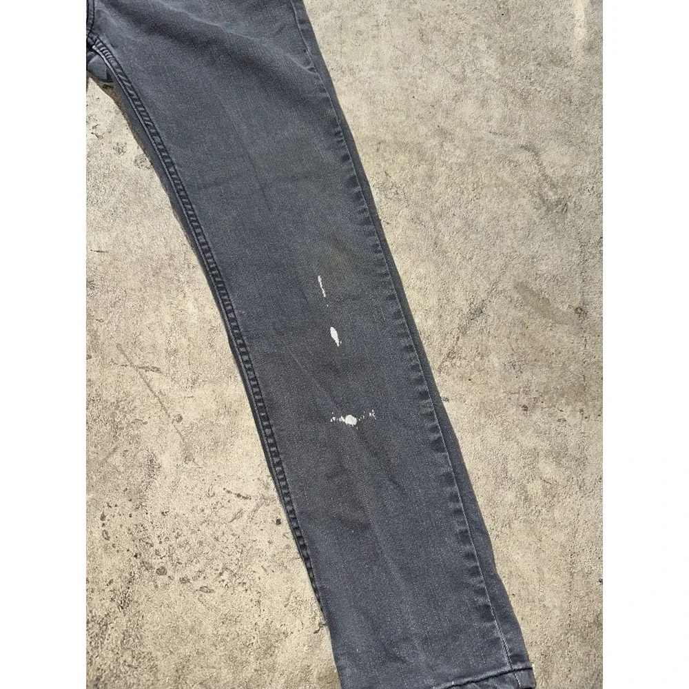 Levis 511 Jeans Men 29x30 Gray Slim Fit Straight Leg Distressed Stretch Denim‎